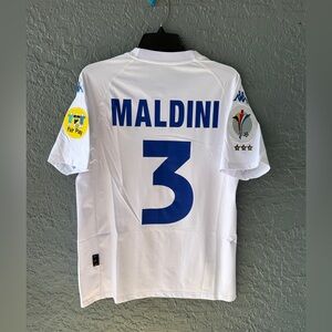 Italy Retro Jersey Maldini 2000 White